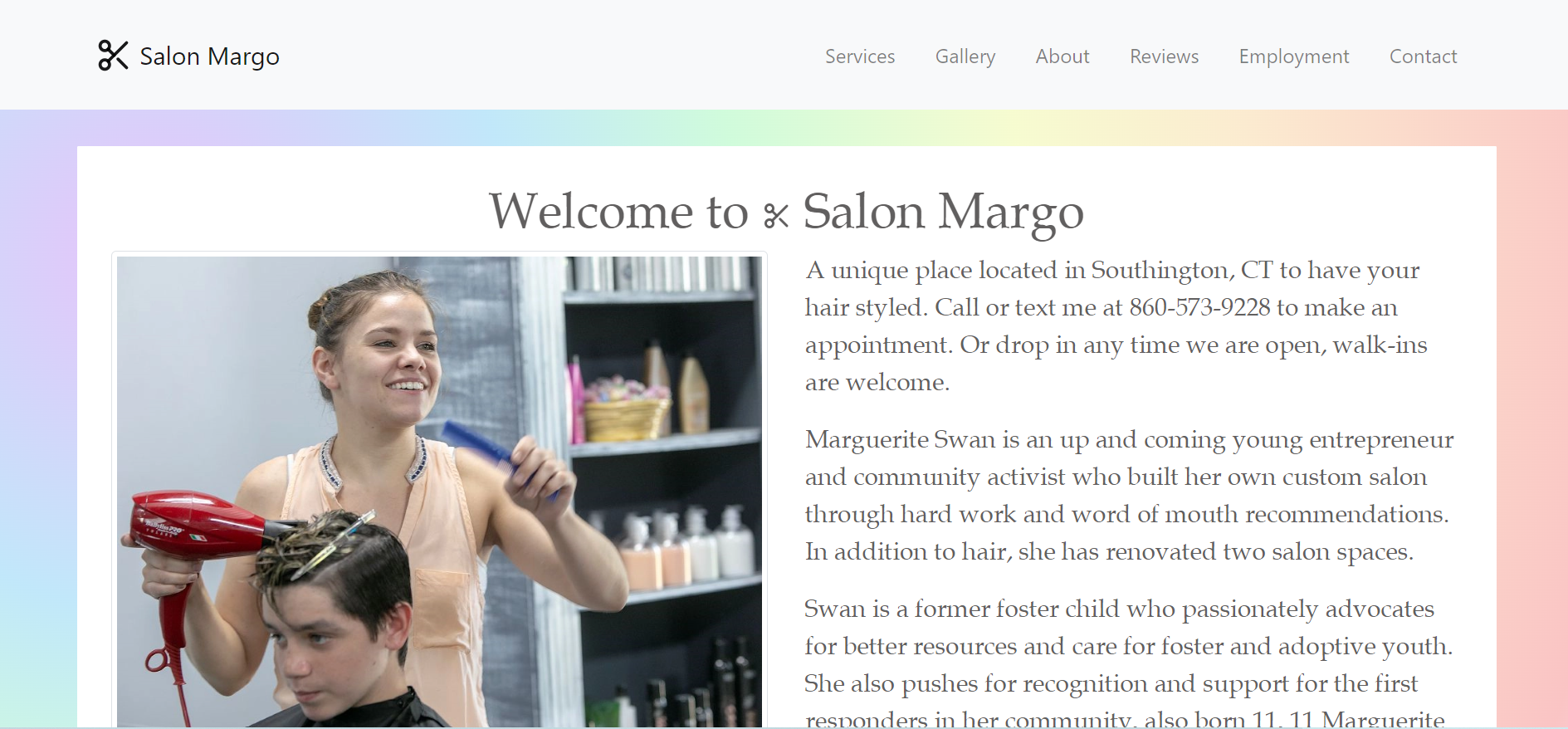 Salon Margo Home Page